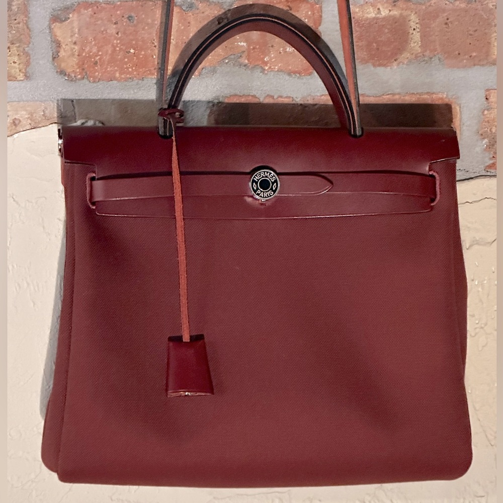 Hermes Herbag Zip Rouge H